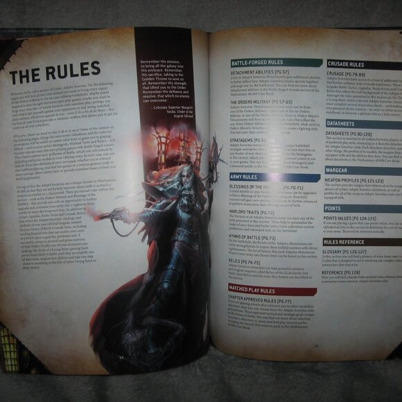 Warhammer Hardcover Book 40,000 40K Codex: Adepta Sororitas 2409A7 - Picture 9 of 11